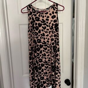 Leopard Print Sleeveless Dress